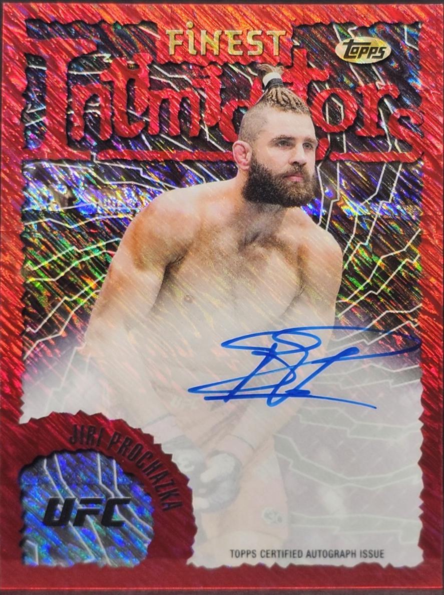 Jiri Prochazka 2024 Topps Finest UFC Intimidators Autographs #IA-JPR Red Shimmer Refractor