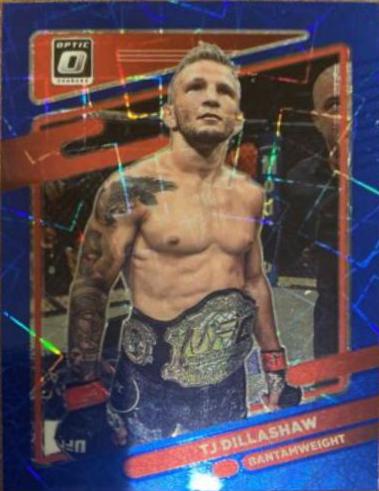 TJ Dillashaw 2022 Panini Donruss Optic UFC Base #84 Blue Velocity