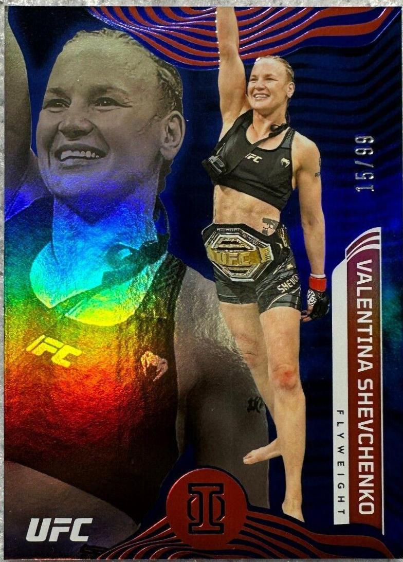 Valentina Shevchenko 2022 Panini Chronicles UFC Base Illusions #272 Blue