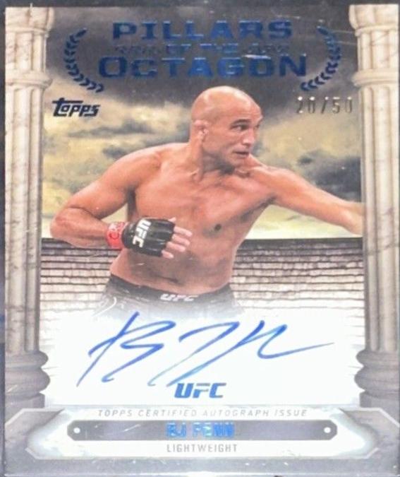 BJ Penn 2024 Topps Knockout UFC Pillars of the Octagon Autographs #PTG-BJP Blue