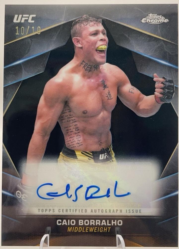 Caio Borralho 2024 Topps Chrome UFC Chrome Veteran Autographs #CVA-CBO Black Refractor