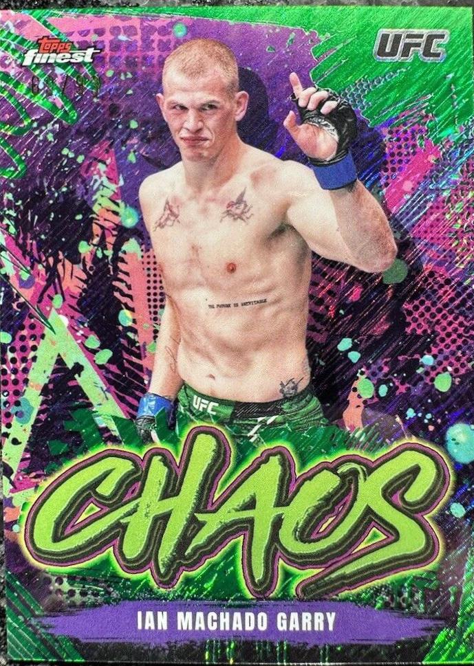 Ian Machado Garry 2024 Topps Finest UFC Chaos #CHA-12 Green Shimmer Refractor
