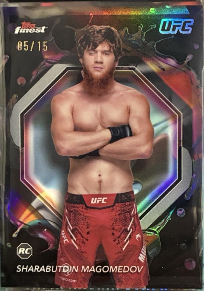 Shara Magomedov 2024 Topps Finest UFC Base Rare #218 Black Refractor