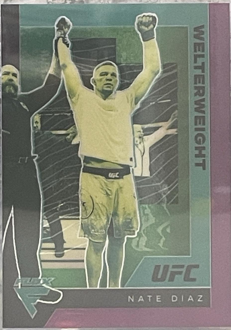 Nate Diaz 2021 Panini Chronicles UFC Base Flux #260 Purple