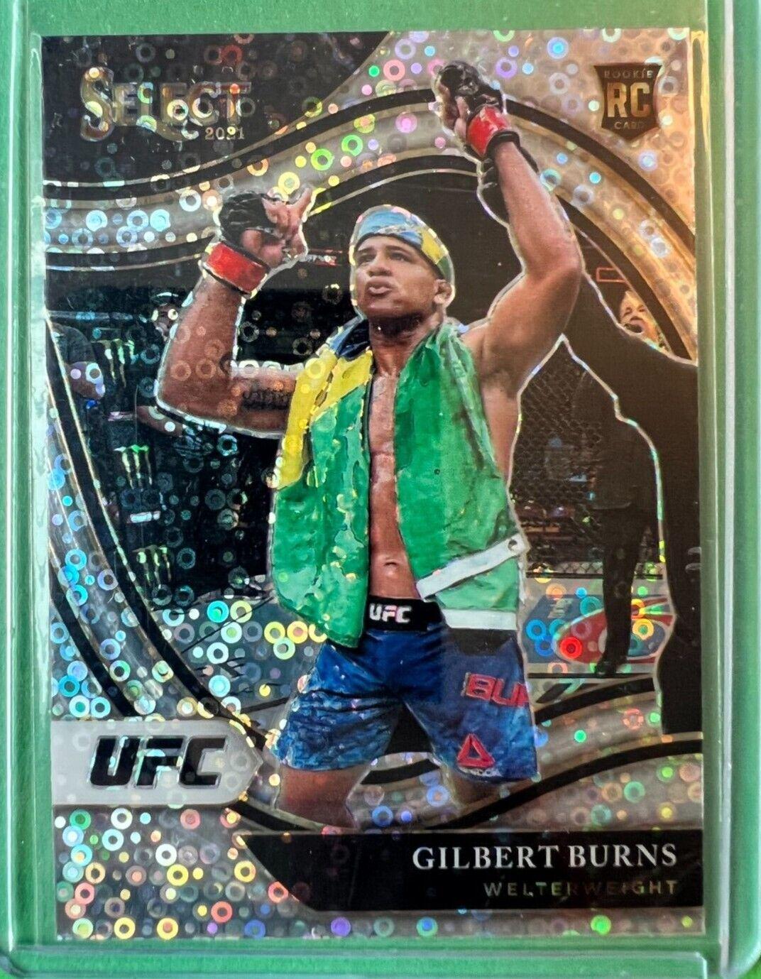 Gilbert Burns 2021 Panini Select UFC Octagonside #283 Silver
