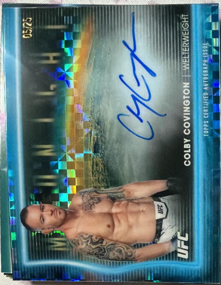 Colby Covington 2025 Topps Midnight UFC Horizon Signatures #HNS-CC Midnight