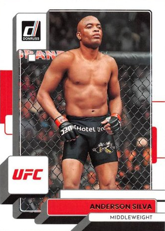 Anderson Silva 2023 Panini Donruss UFC Base #181 Press Proof Teal