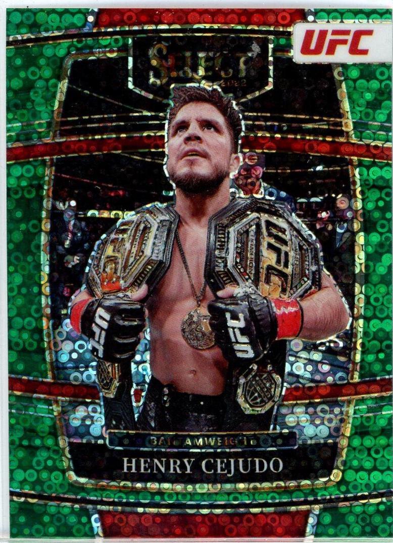 Henry Cejudo 2022 Panini Select UFC Concourse #42 Green Disco