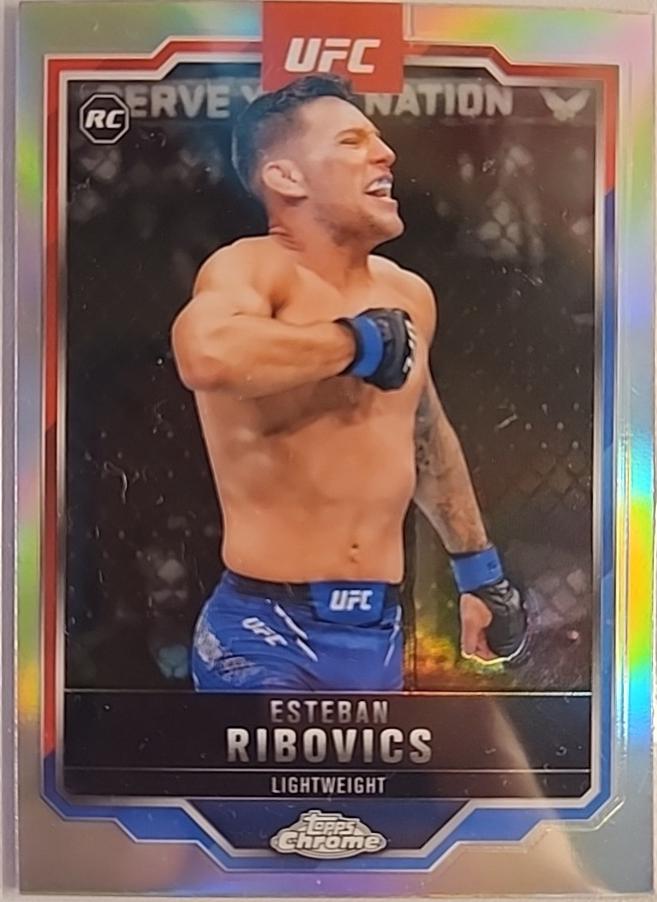 Esteban Ribovics 2025 Topps Chrome UFC Base #75 Refractor