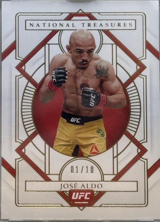 José Aldo 2021 Panini Chronicles UFC Base National Treasures #343 Gold
