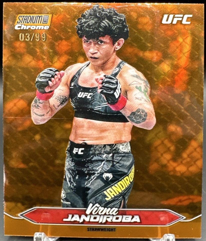 Virna Jandiroba 2025 Topps Stadium Club UFC Base Chrome #C-91 Orange Refractor