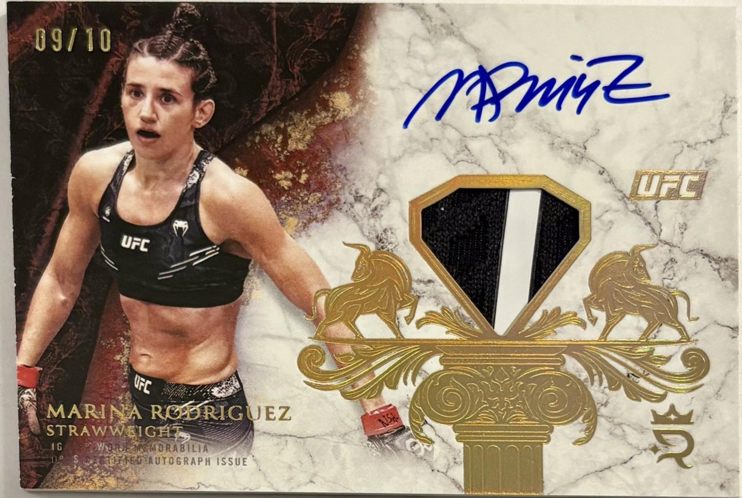 Marina Rodriguez 2025 Topps Royalty UFC Royalty Relic Signatures #RYR-MZ Gold