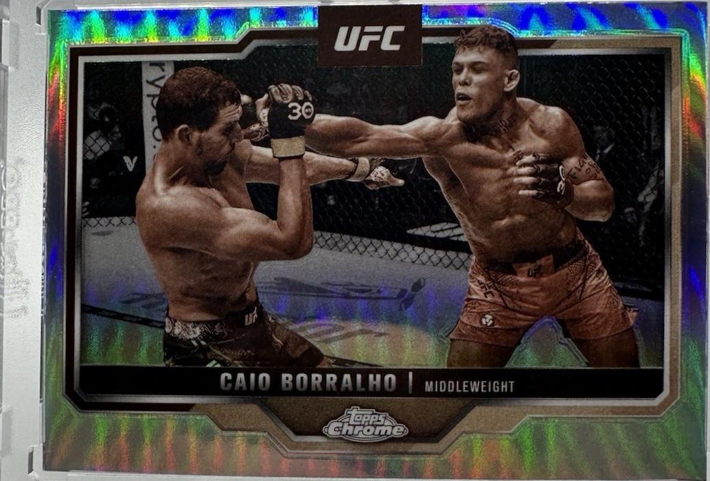 Caio Borralho 2025 Topps Chrome UFC Base #49 Sepia Refractor