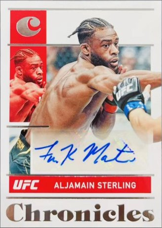 Aljamain Sterling 2022 Panini Chronicles UFC Chronicles Signatures #18 Red