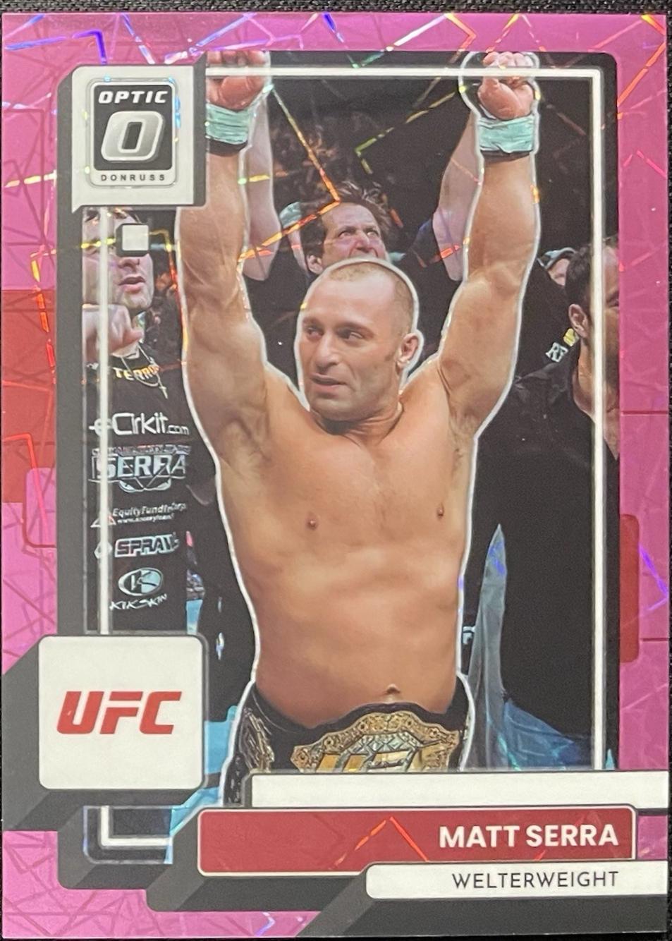 Matt Serra 2023 Panini Donruss Optic UFC Base #32 Pink Velocity