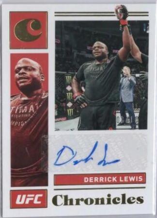 Derrick Lewis 2021 Panini Chronicles UFC Chronicles Signatures #4 Gold