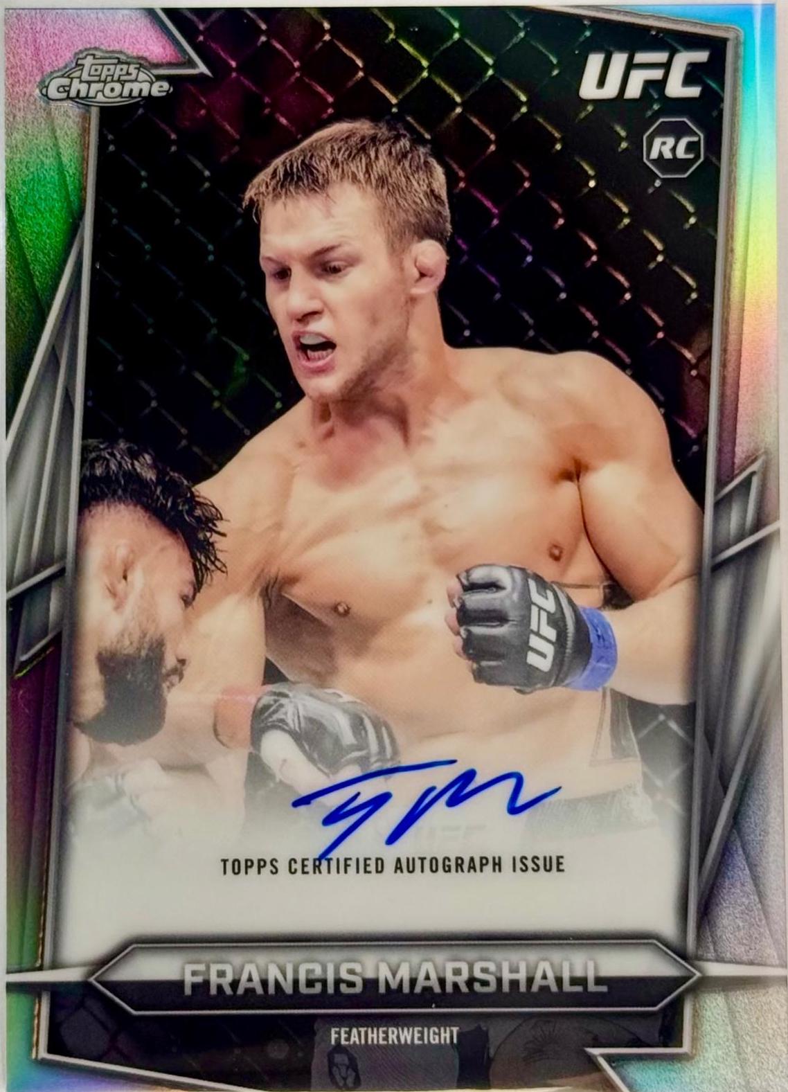 Francis Marshall 2026 Topps Chrome UFC Base Autographs #BAV-FM Refractor
