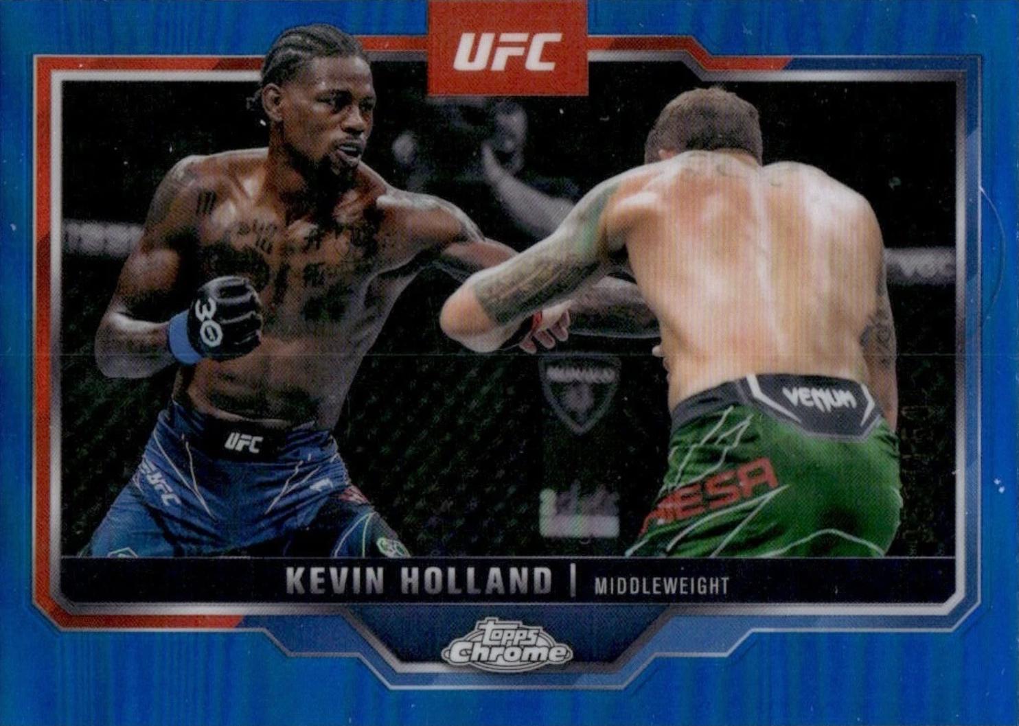 Kevin Holland 2025 Topps Chrome UFC Base #110 Blue Refractor