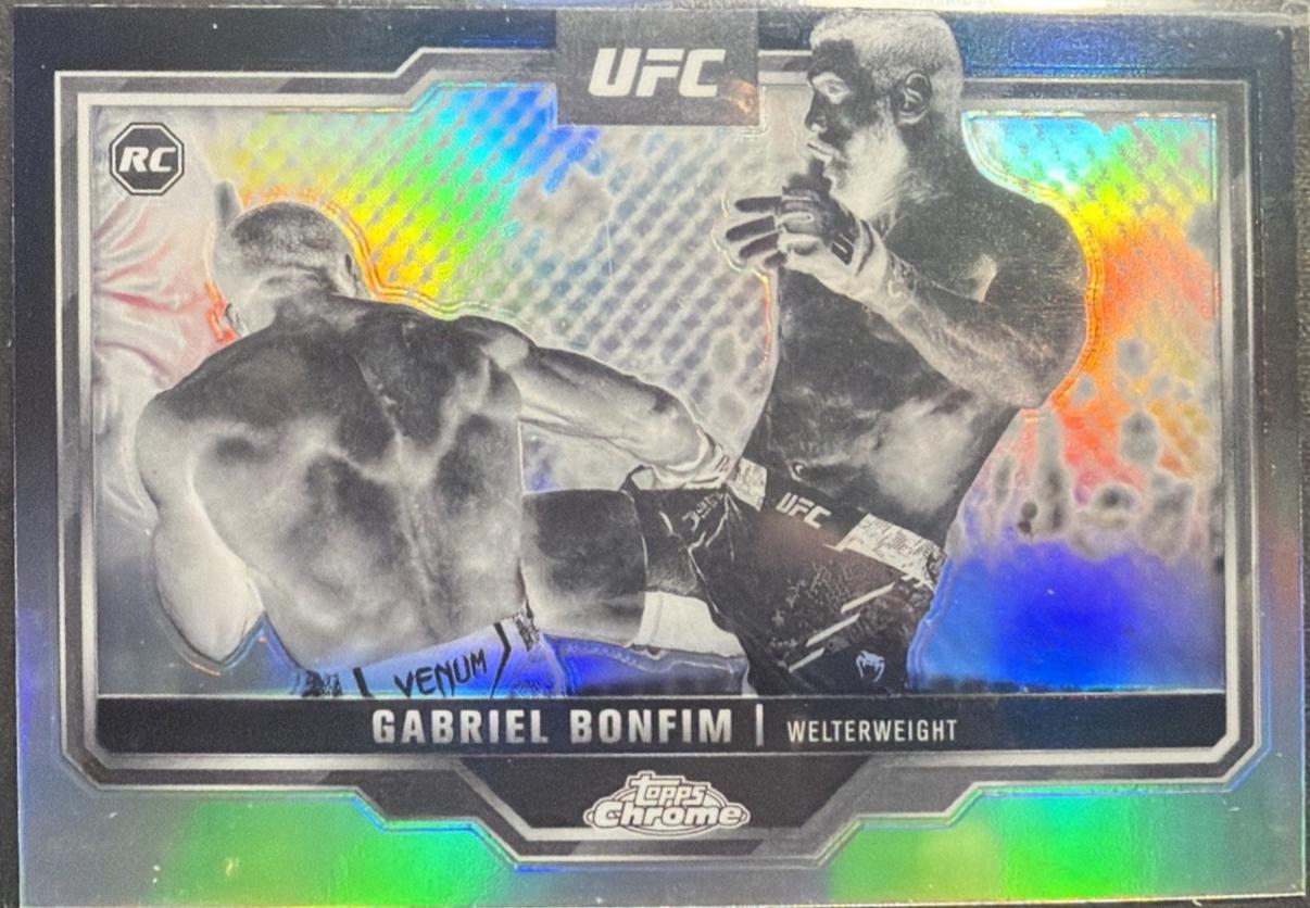 Gabriel Bonfim 2025 Topps Chrome UFC Base #26 Negative Refractor