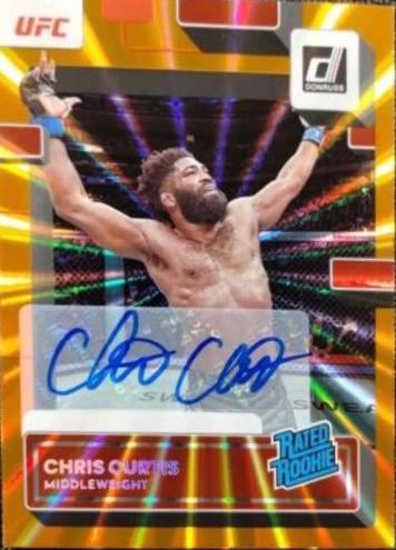 Chris Curtis 2023 Panini Donruss UFC Rated Rookies Signatures #205 Orange Laser