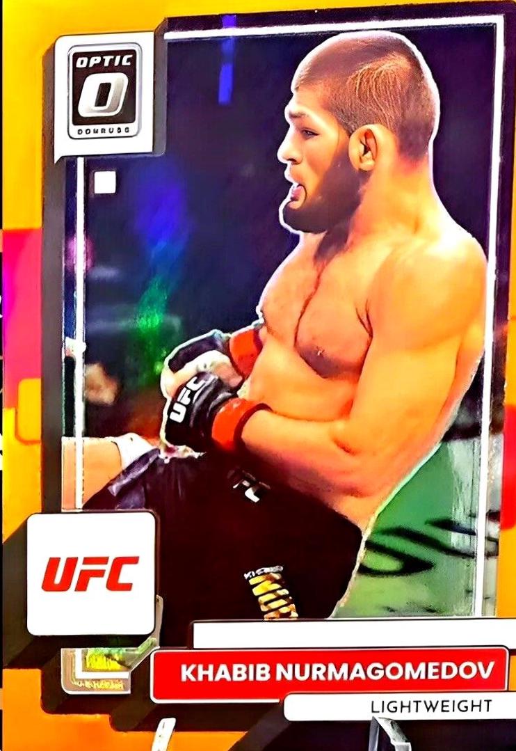 Khabib Nurmagomedov 2023 Panini Donruss Optic UFC Base #40 Orange
