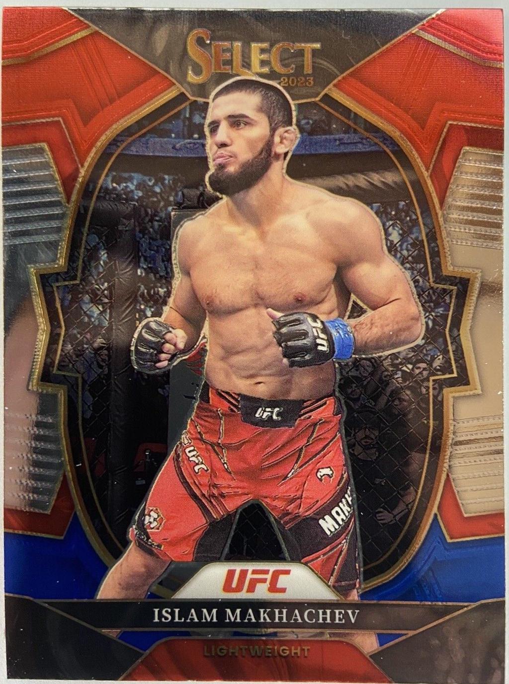 Islam Makhachev 2023 Panini Select UFC Concourse #94 Red Blue Base