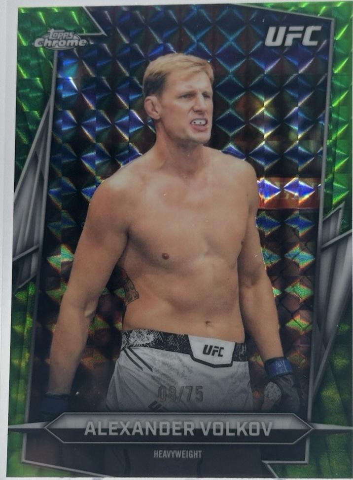 Alexander Volkov 2026 Topps Chrome UFC Base #12 Green Geometric Refractor