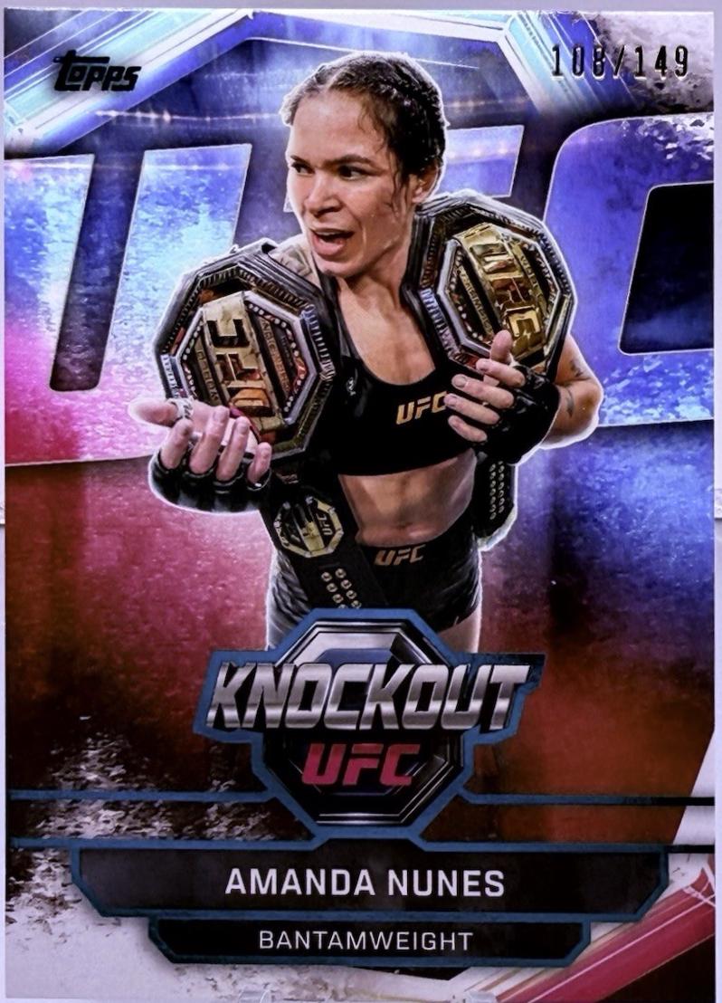 Amanda Nunes 2026 Topps Knockout UFC Base #18 Teal