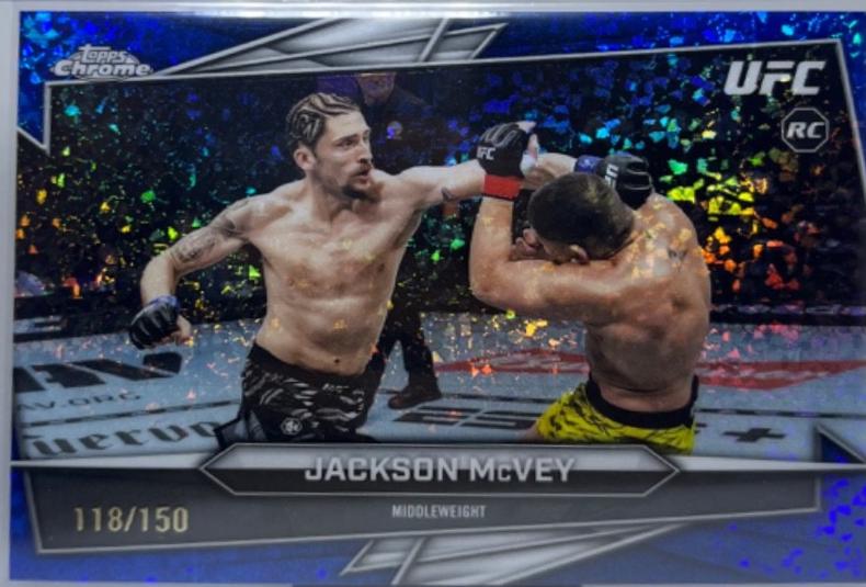 Jackson McVey 2026 Topps Chrome UFC Base #133 Blue Mini Diamonds Refractor
