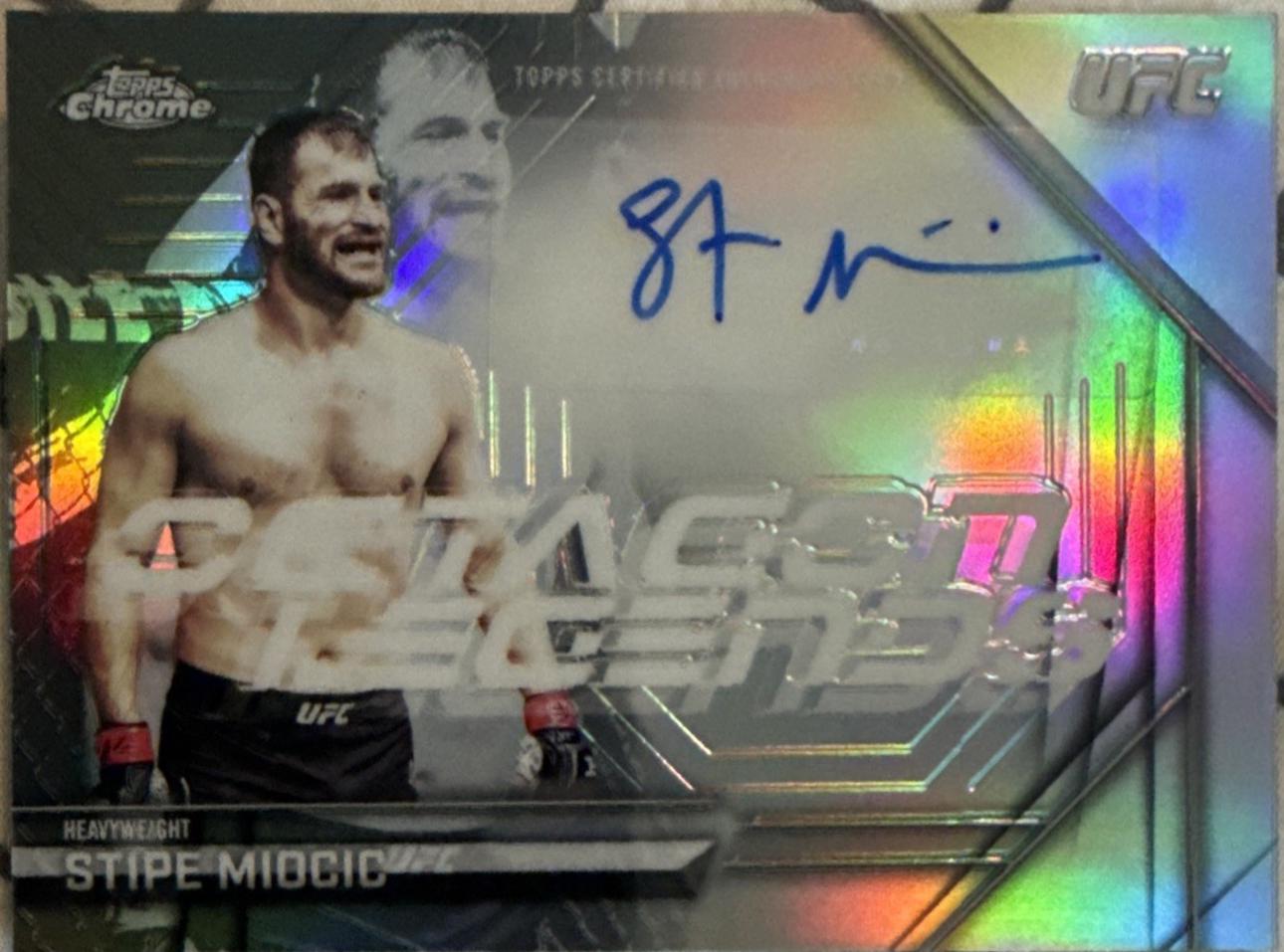 Stipe Miocic 2026 Topps Chrome UFC Octagon Legends Autographs #OLA-SM Refractor