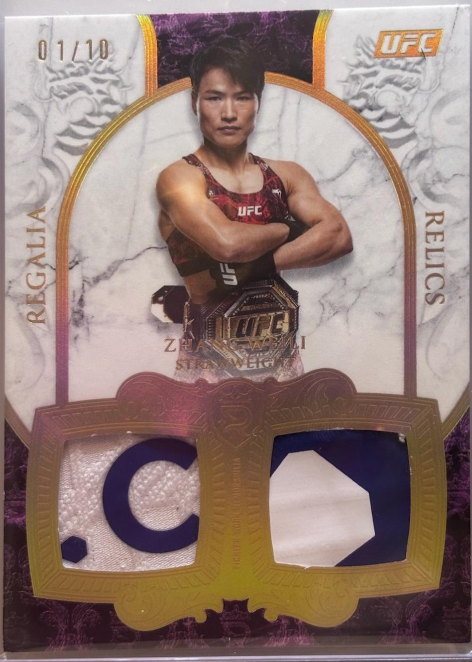 Zhang Weili 2025 Topps Royalty UFC Regalia Relics #RR-ZW Gold