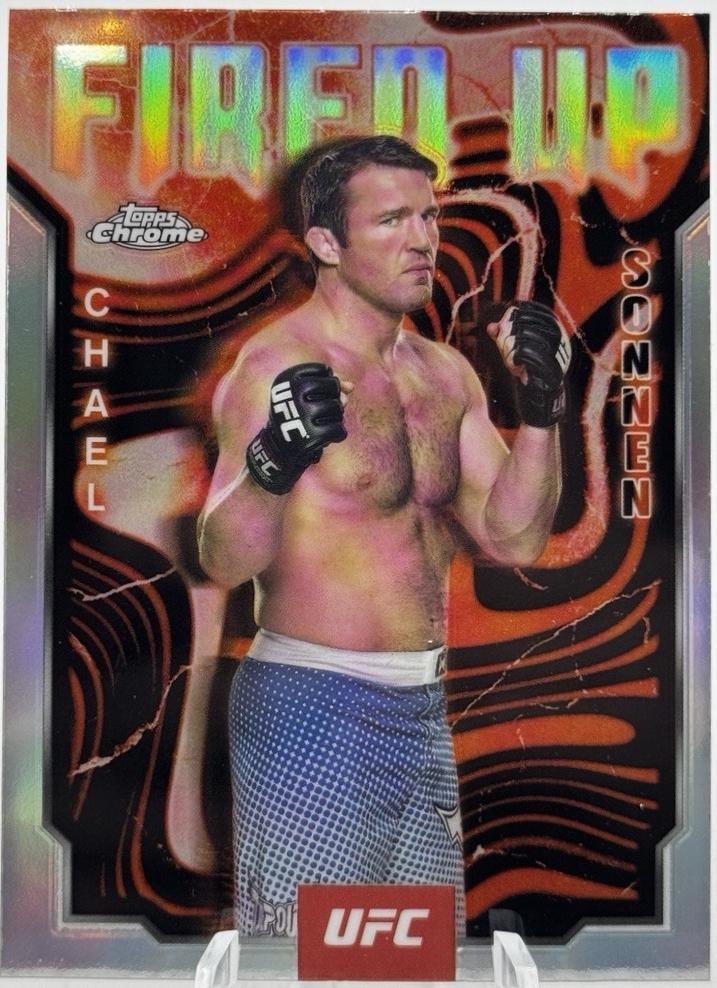 Chael Sonnen 2025 Topps Chrome UFC Fired Up #FUP-13 Refractor
