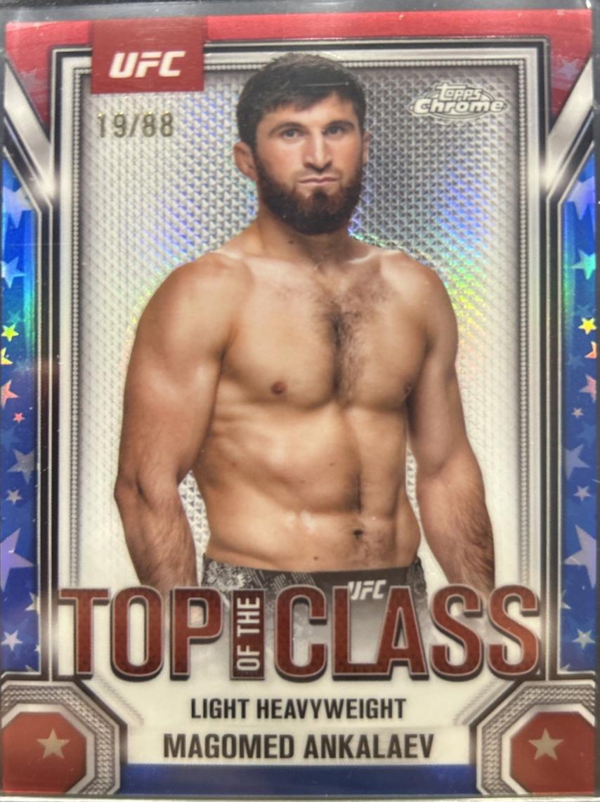 Magomed Ankalaev 2025 Topps Chrome UFC Top of the Class #TTC-2 Red White Blue Refractor