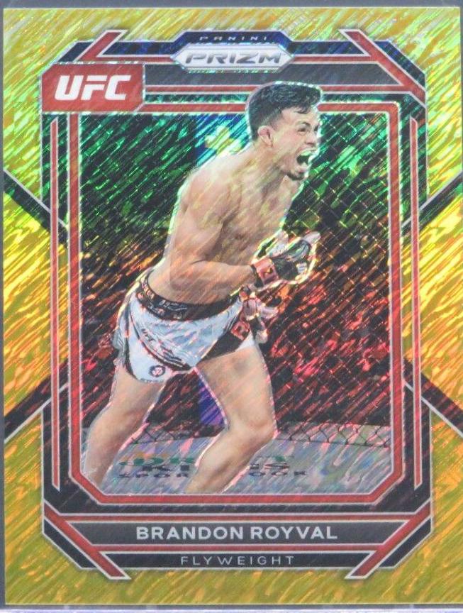 Brandon Royval 2023 Panini Prizm UFC Base #133 Gold Shimmer