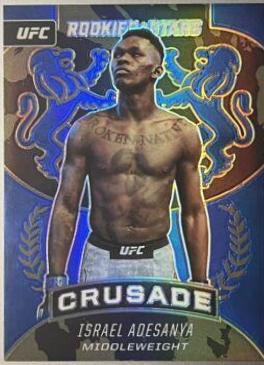 Israel Adesanya 2021 Panini Chronicles UFC Base Crusade #240 Blue