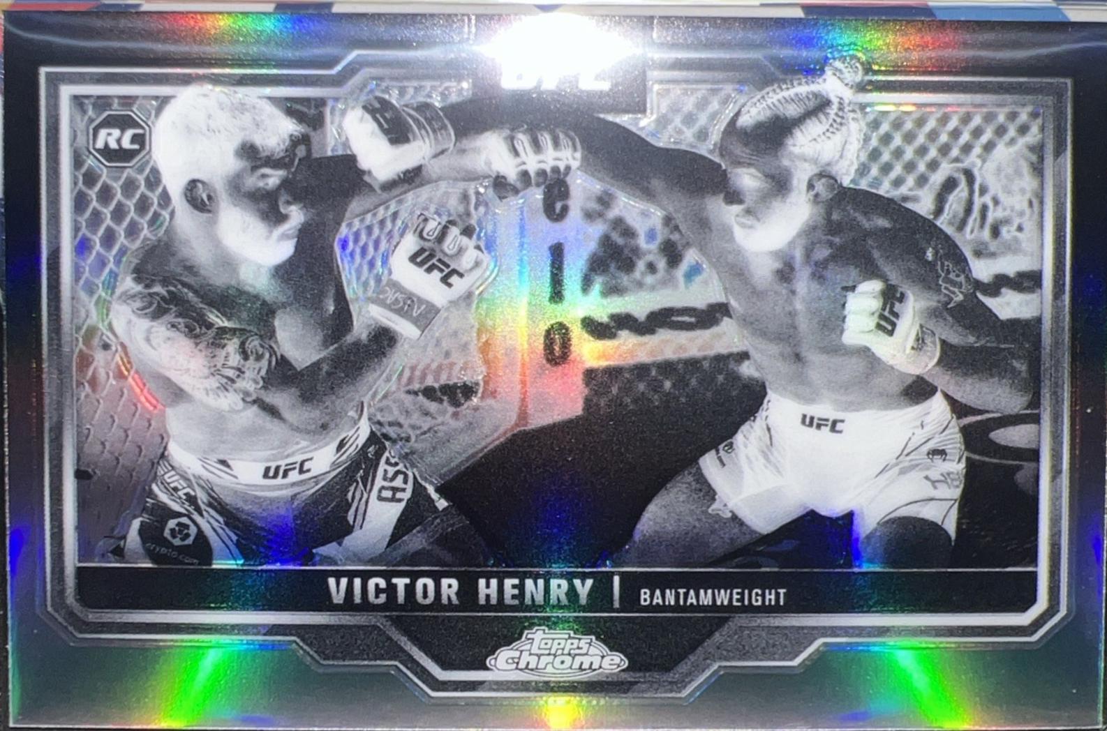 Victor Henry 2025 Topps Chrome UFC Base #59 Negative Refractor