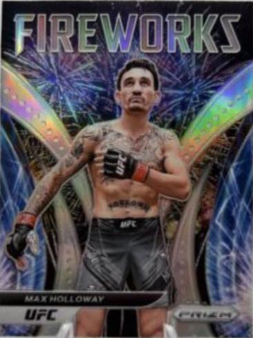 Max Holloway 2022 Panini Prizm UFC Fireworks #8 Silver