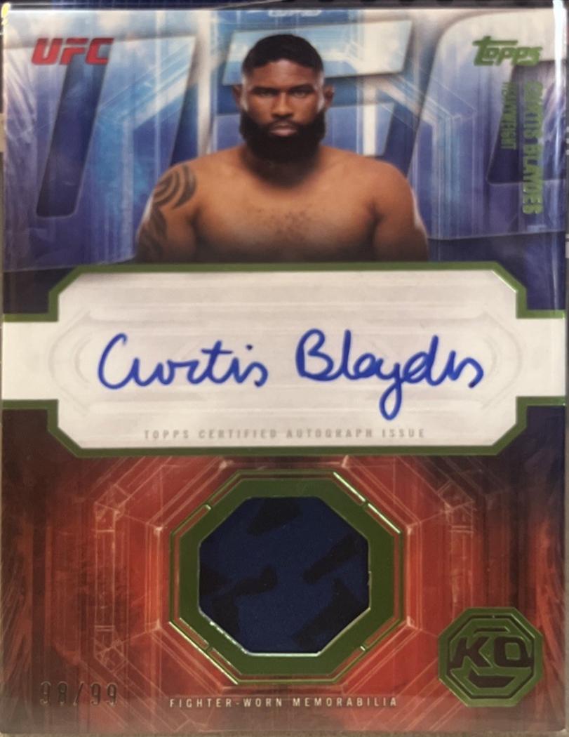 Curtis Blaydes 2026 Topps Knockout UFC Knockout Autograph Relics #KAR-CB Lime Green