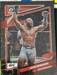 Leon Edwards 2022 Panini Donruss Optic UFC Base #62 Black Velocity