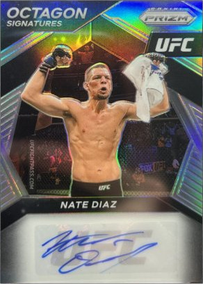 Nate Diaz 2021 Panini Prizm UFC Octagon Signatures #1 Black