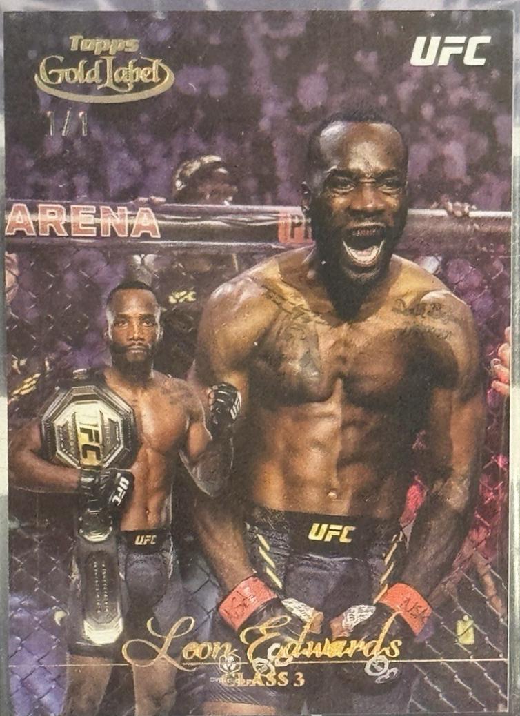 Leon Edwards 2024 Topps Gold Label UFC Base Class III #70 Black