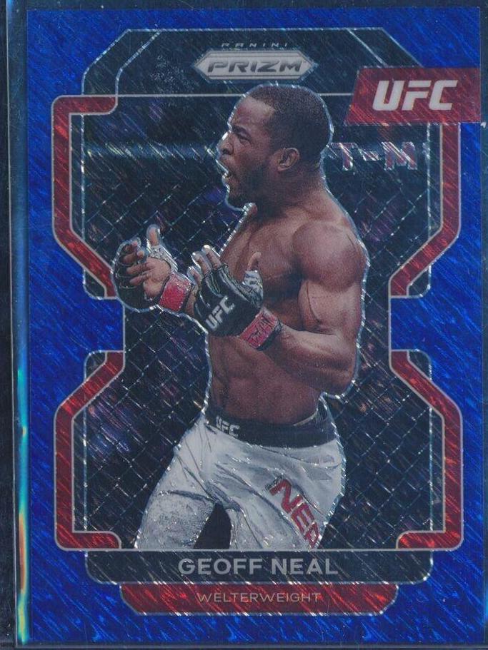 Geoff Neal 2022 Panini Prizm UFC Base #163 Blue Shimmer