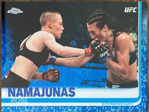 Rose Namajunas 2019 Topps Chrome UFC Base #10 Blue Wave