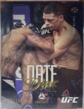 Nate Diaz 2021 Panini Chronicles UFC Base Noir #320 Platinum