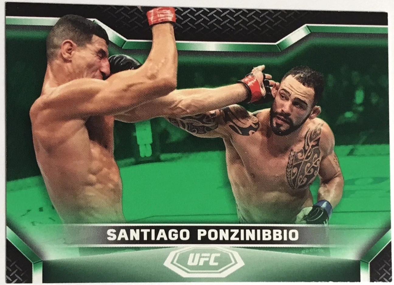 Santiago Ponzinibbio 2020 Topps UFC Knockout Base #27 Green