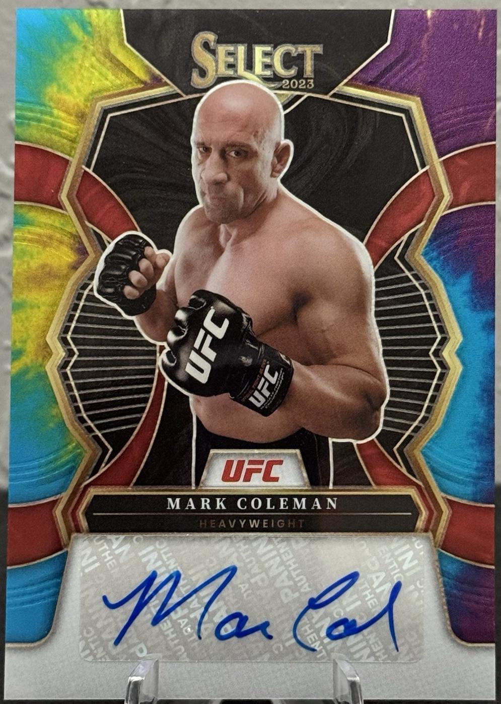 Mark Coleman 2023 Panini Select UFC Signatures #25 Tie-Dye