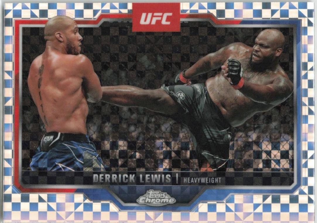 Derrick Lewis 2025 Topps Chrome UFC Base #104 X-Fractor