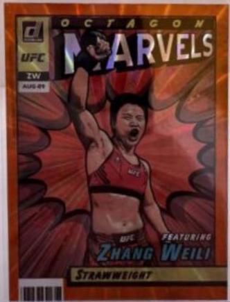 Zhang Weili 2022 Panini Donruss UFC Octagon Marvels #19 Orange