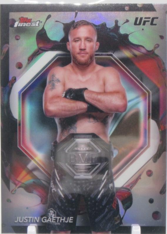 Justin Gaethje 2024 Topps Finest UFC Base Rare #264 Refractor