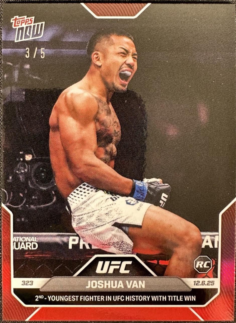 Joshua Van Topps Now UFC Base #20 Red